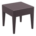 Brown Square Resin Side Table U648