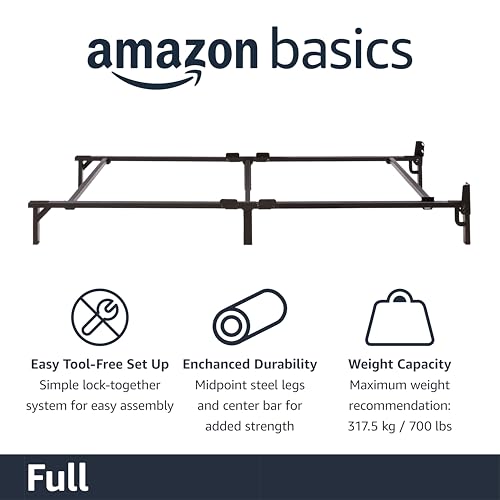 Metal Bed Frame, Full, Black Q56091