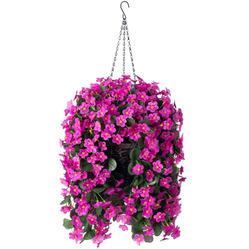 Faux Silk Hanging Flowers Plants Baskets J255