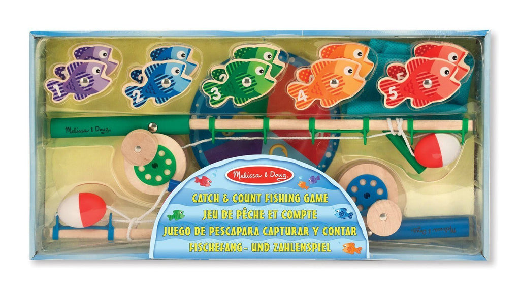 Wooden Fishing Game with 2 Magnetic Rods W749178