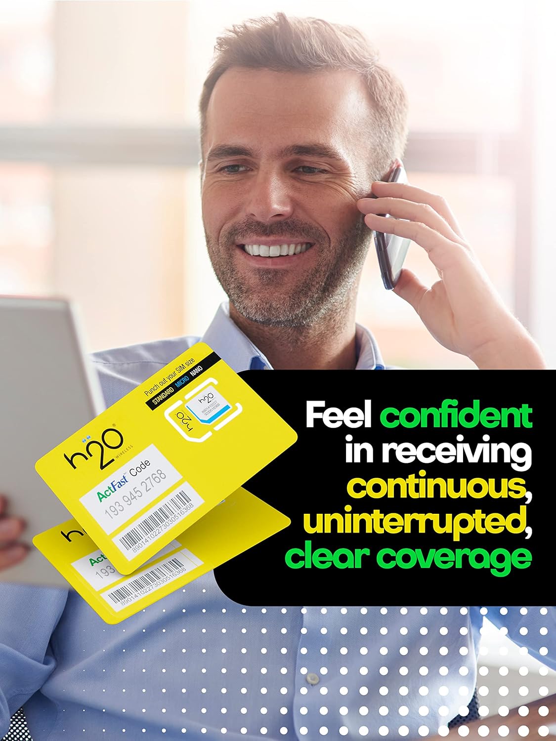 SIM Card with Unlimited 4G LTE/5G Data Coverage with Hotspot, International Talk & Text (120-Day Plan) Q7880