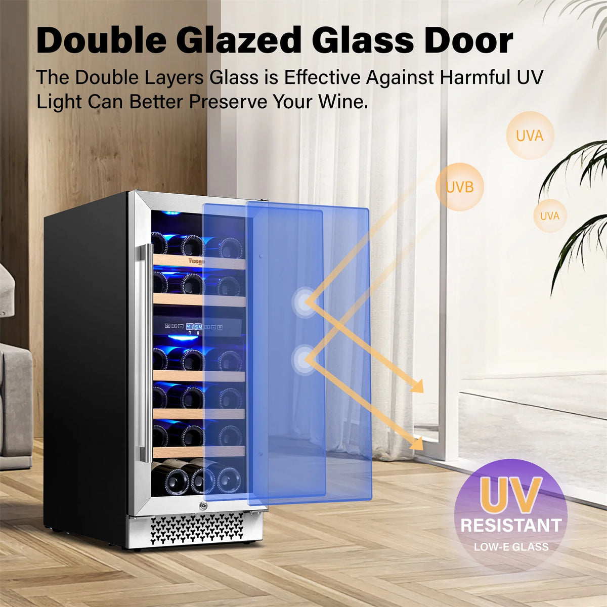 15 Bottle Dual Zone Wine Cooler Refrigerator O46829