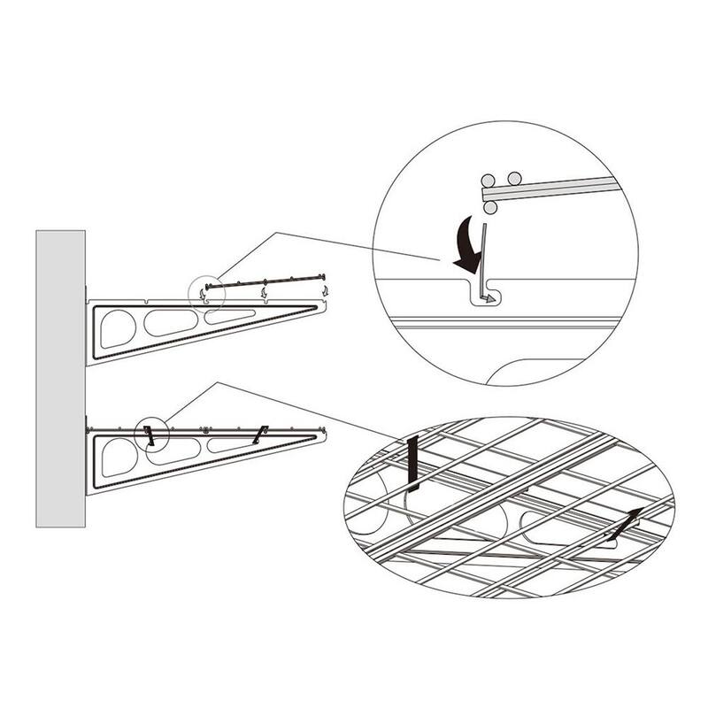 White Steel Garage Wall Shelf 4-Pack W148