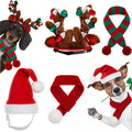 4 Pcs Dog Christmas Antlers Headband Scarf Set Q6982