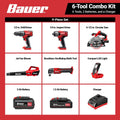20V Cordless 6-Tool Combo Kit with Battery and Charger M906
