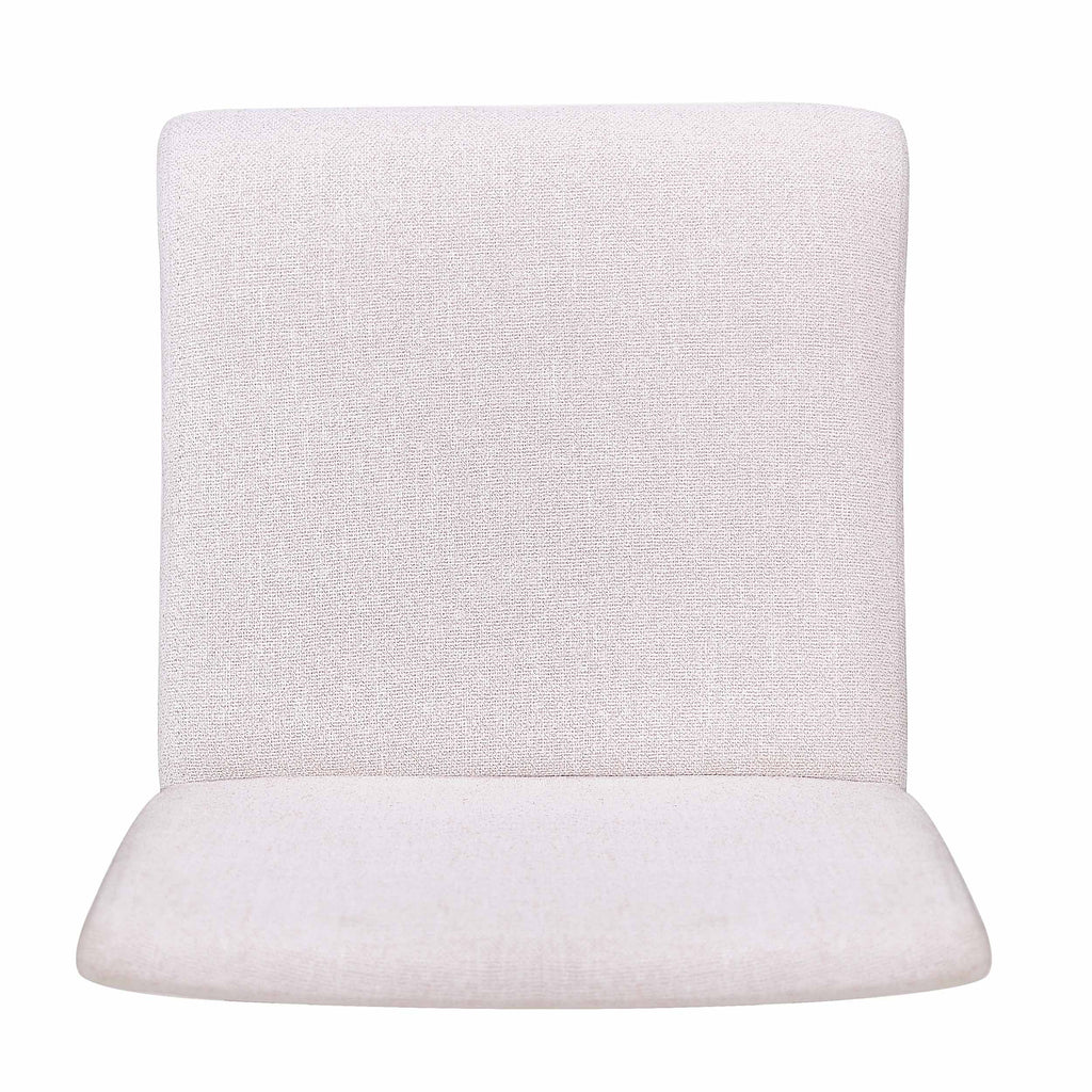 Set of 2 Light Beige Fabric Upholstered Dining Chairs V5521