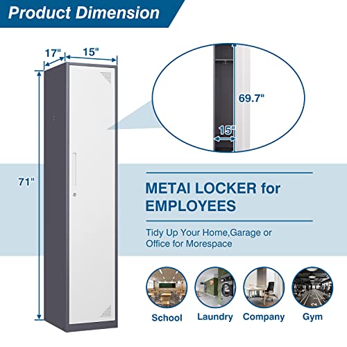 4 Door Steel Locker Cabinet with Lock and Keys Y126