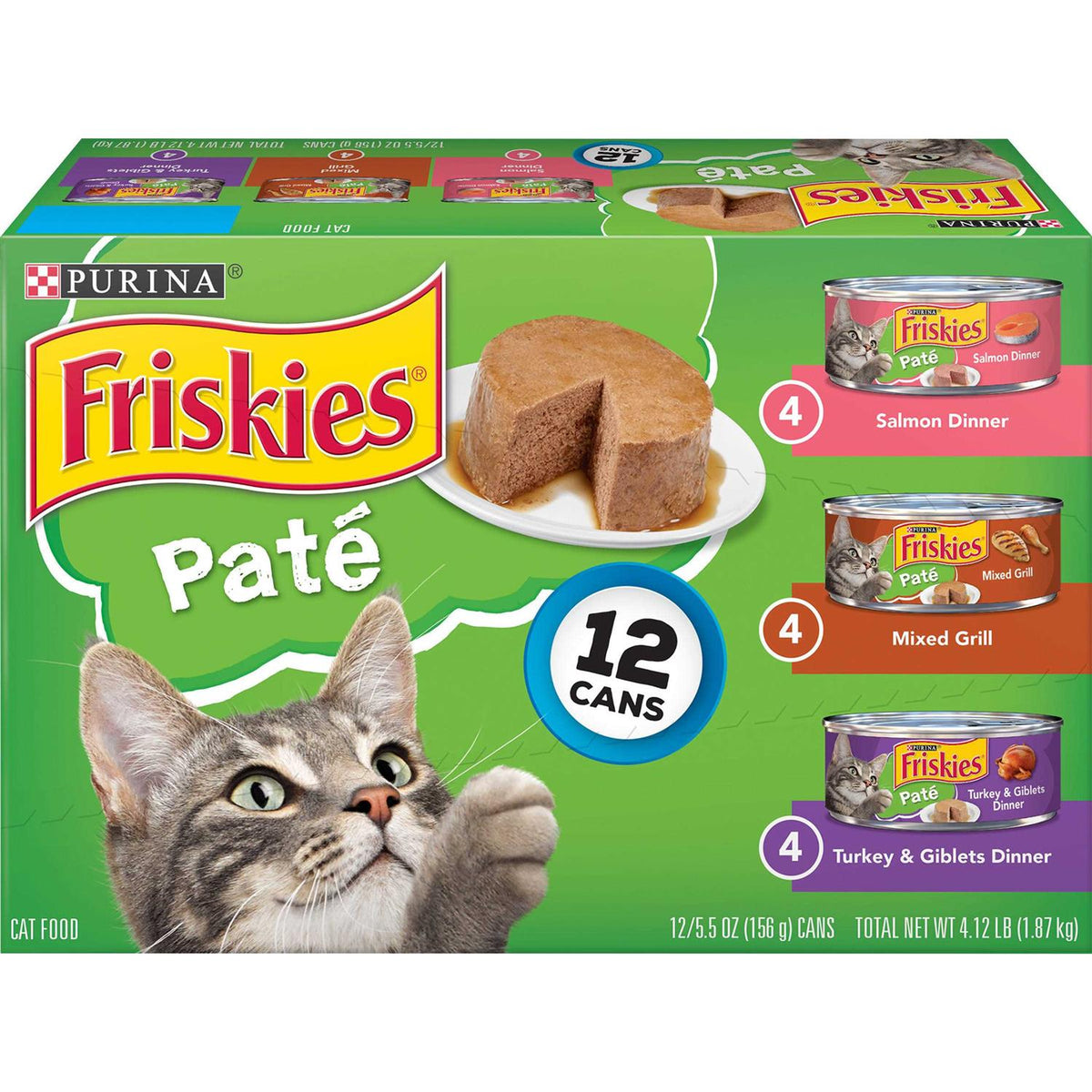 Salmon Turkey Mixed Grilled Wet Cat Food Variety Pack F293160