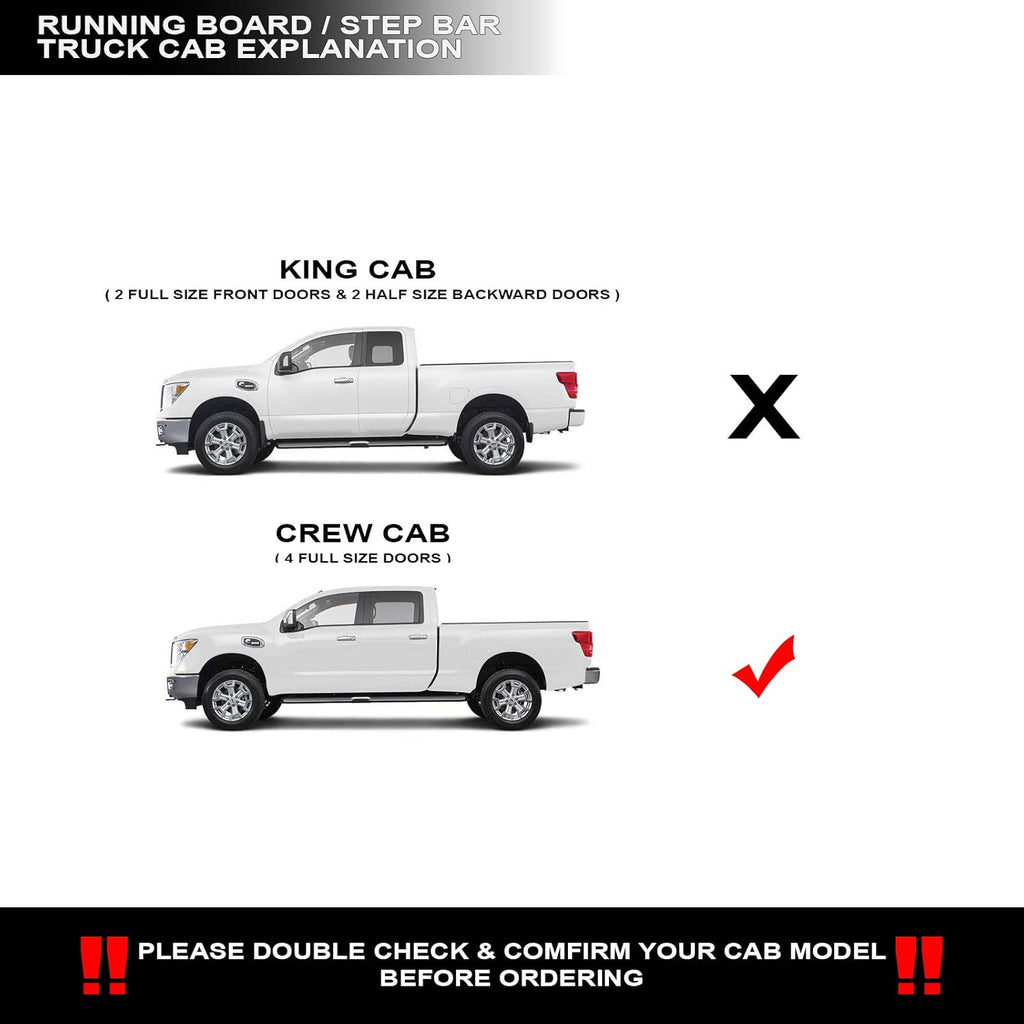 4 Oval Side Step Nerf Bars Matte Black Crew Cab B6500