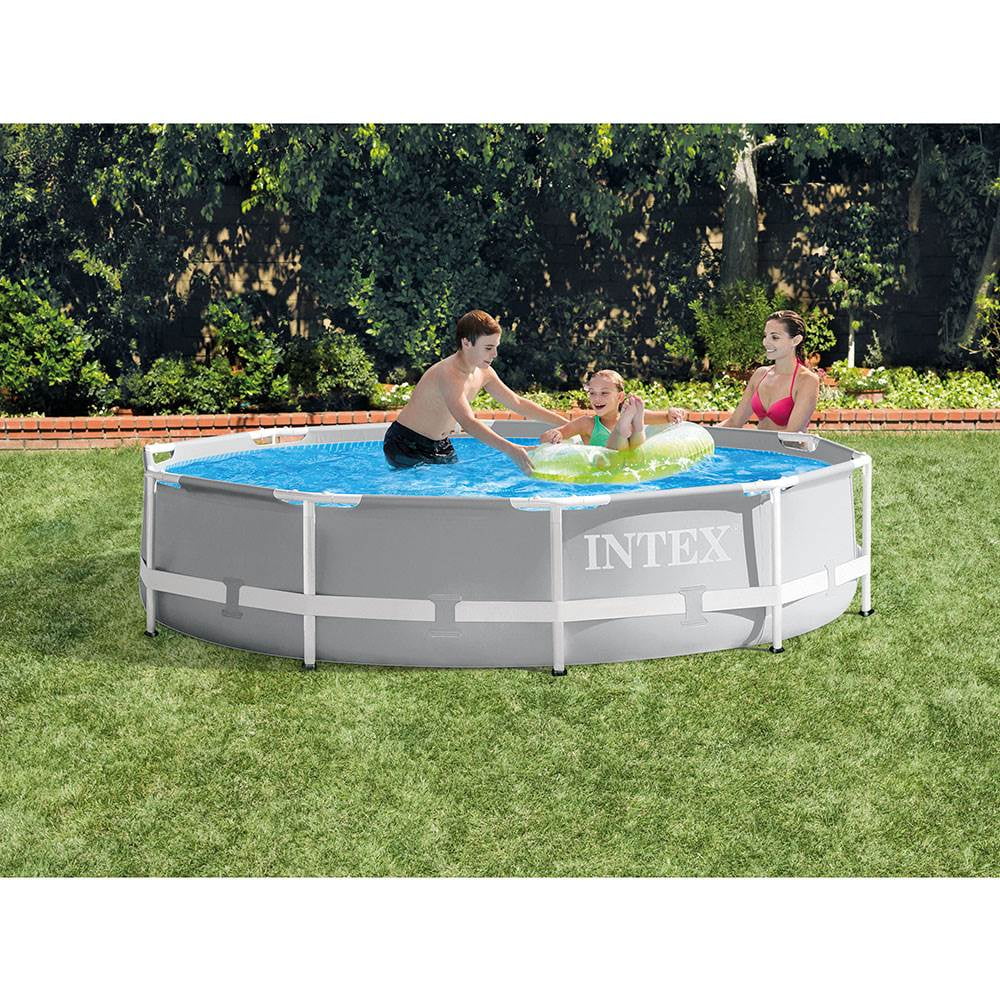 10 Foot x 30 Inches Round Above Ground Pool with Pool Cover E137170