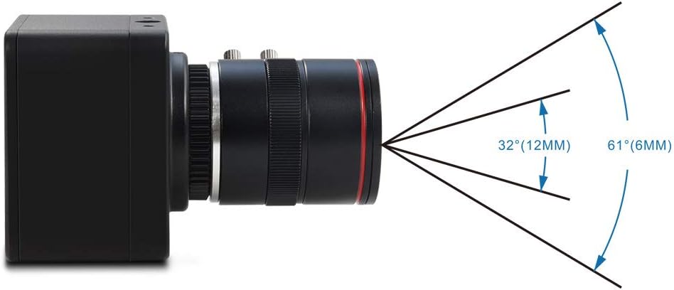 4K USB Camera with 6-12mm Varifocal Manual Lens Webcam I661