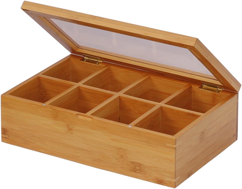 Natural Bamboo Tea Box 12 Inch D218821