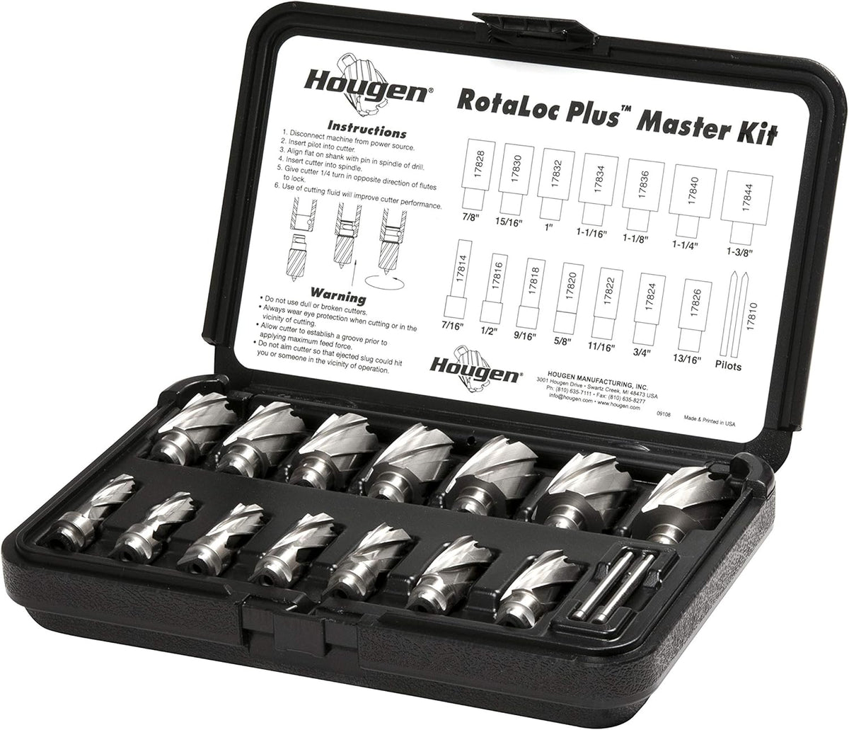 RotaLoc Plus Master Kit 7/16 to 1-3/8" 1-Inch Depth of Cut J40350