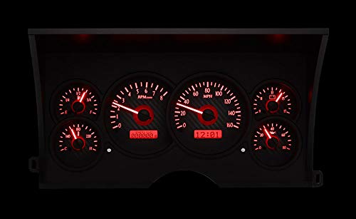 Carbon Fiber Analog Dash Gauges Q1118