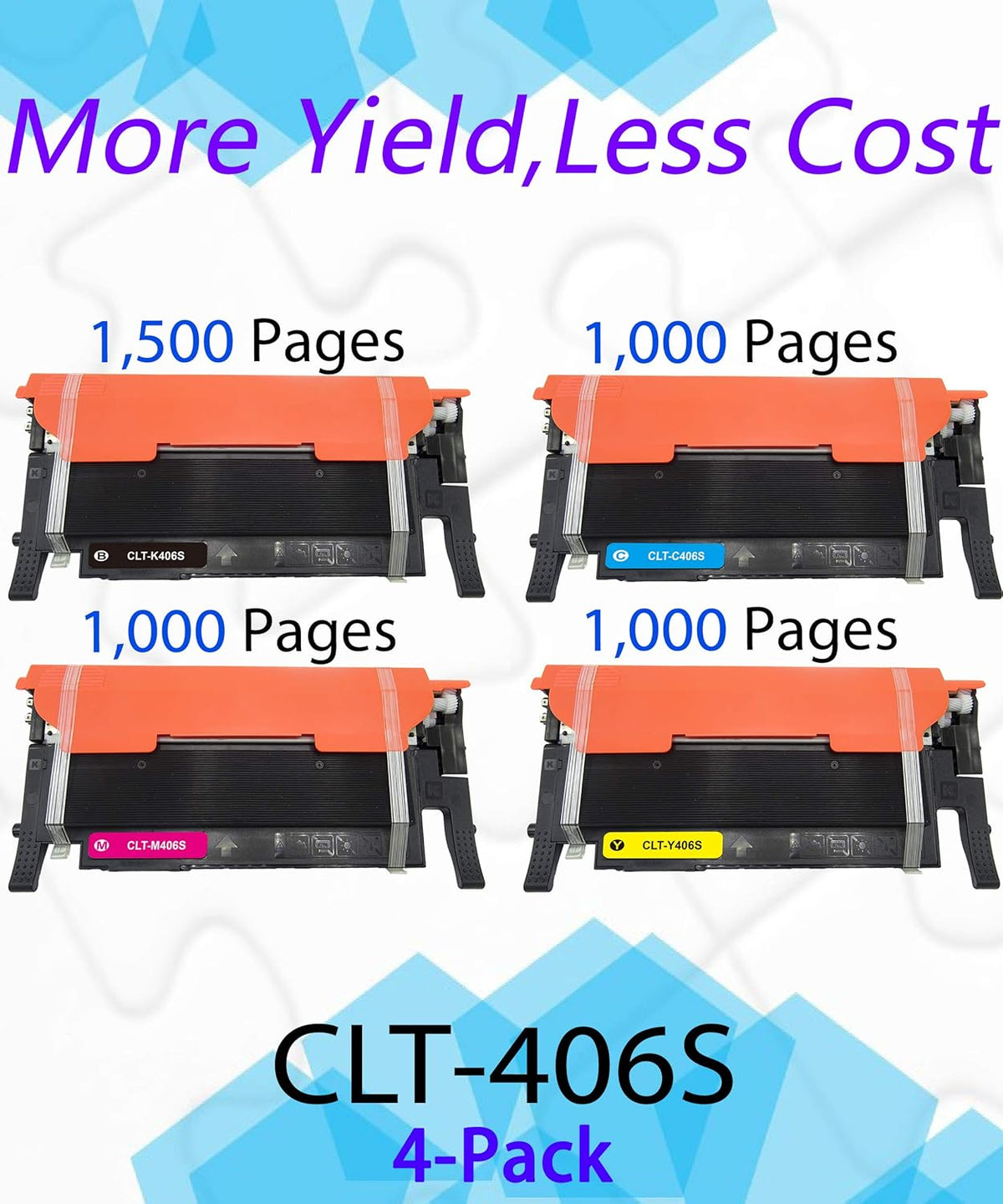 Compatible Toner Cartridge Replacement 4-Pack Black Cyan Magenta Yellow C3055
