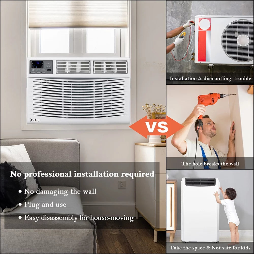 8000BTU 115V Window Air Conditioner with Remote Control F4771