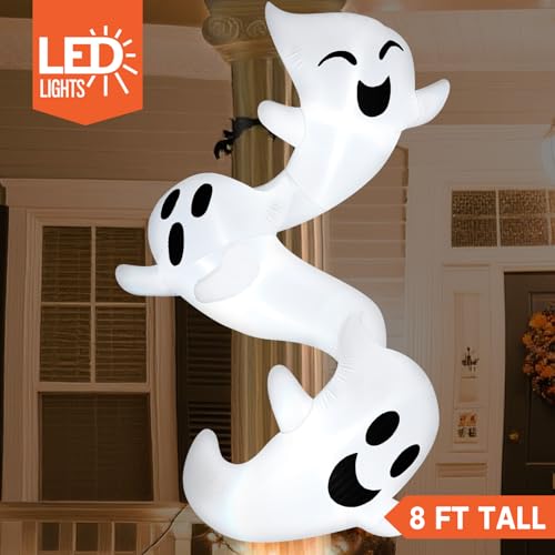 8ft Light Up Inflatable Ghosts A271815