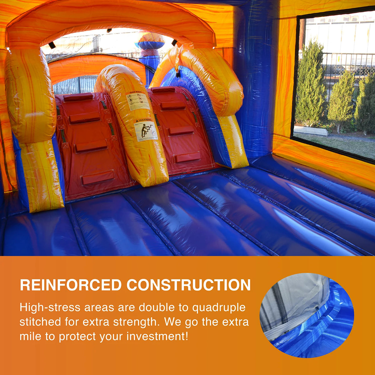 Inflatable Bounce with Two Slides B2829