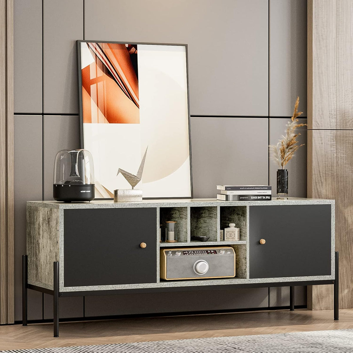 TV Stand with Storage and Open Shelves G2523