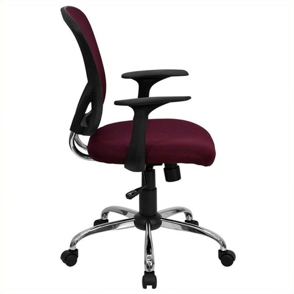 Mid-Back Mesh Office Chair with Chrome Finished Base L299