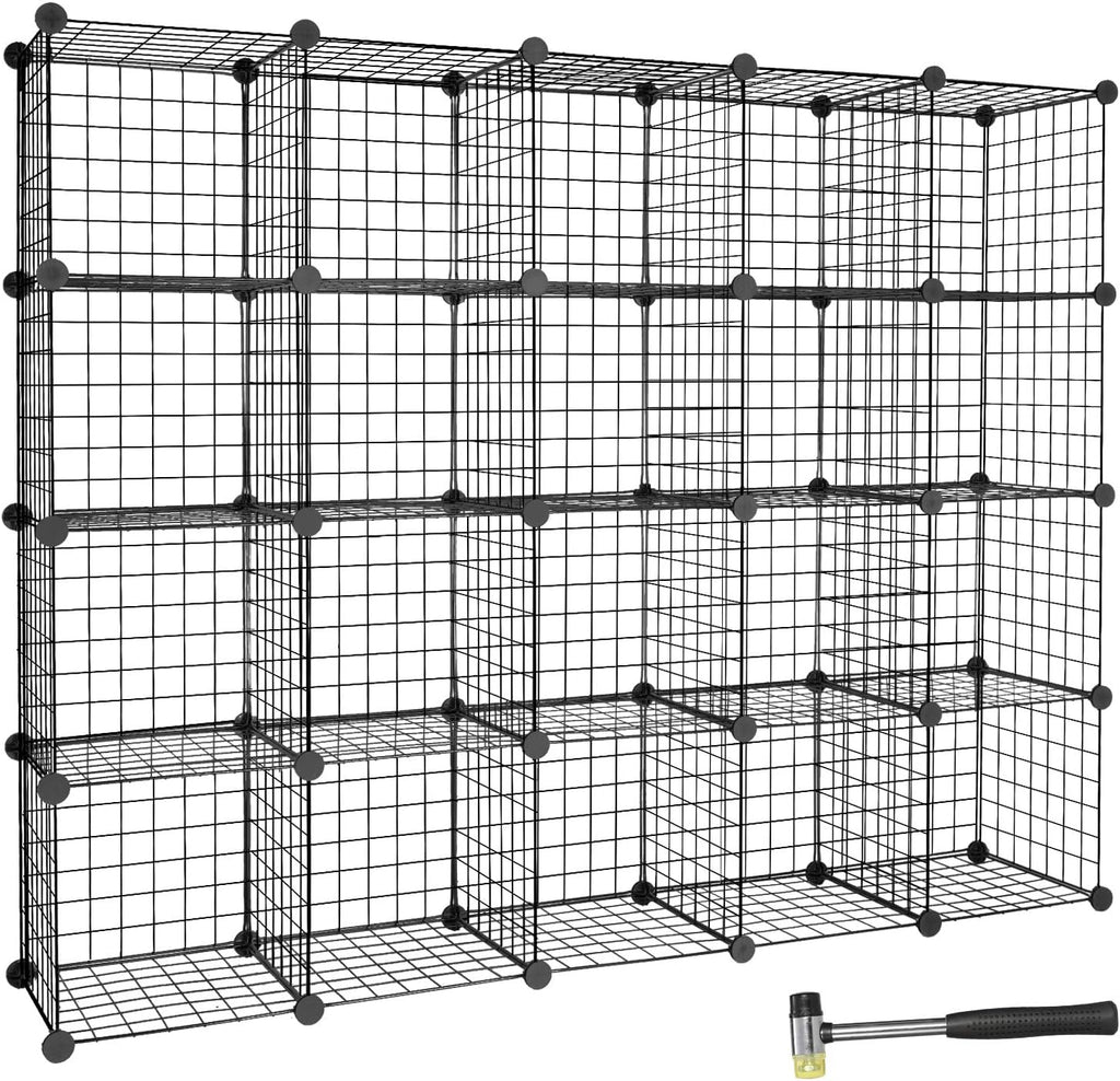 20-Cube Modular Wire Cube Storage Organizer E7475