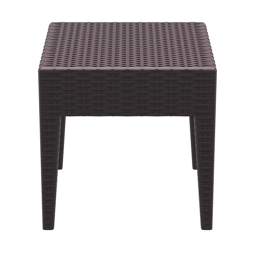 Brown Square Resin Side Table U648