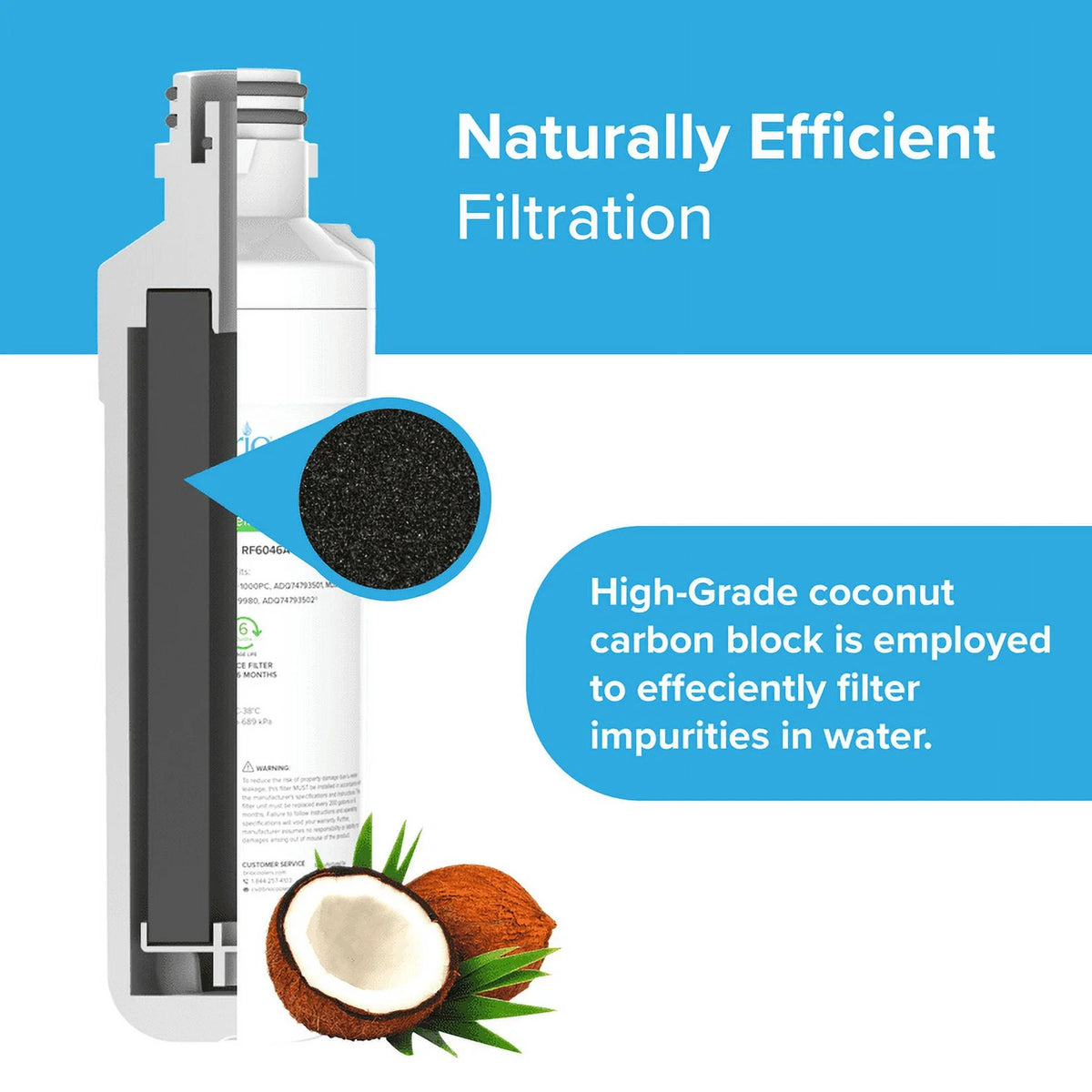 Refrigerator Water Filter Replacement 3 Pack E6422