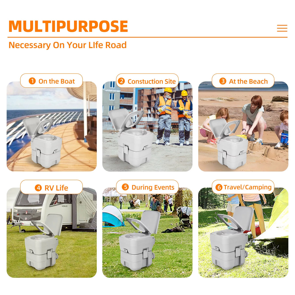 5.3 Gallon Portable Travel Toilet Q627311