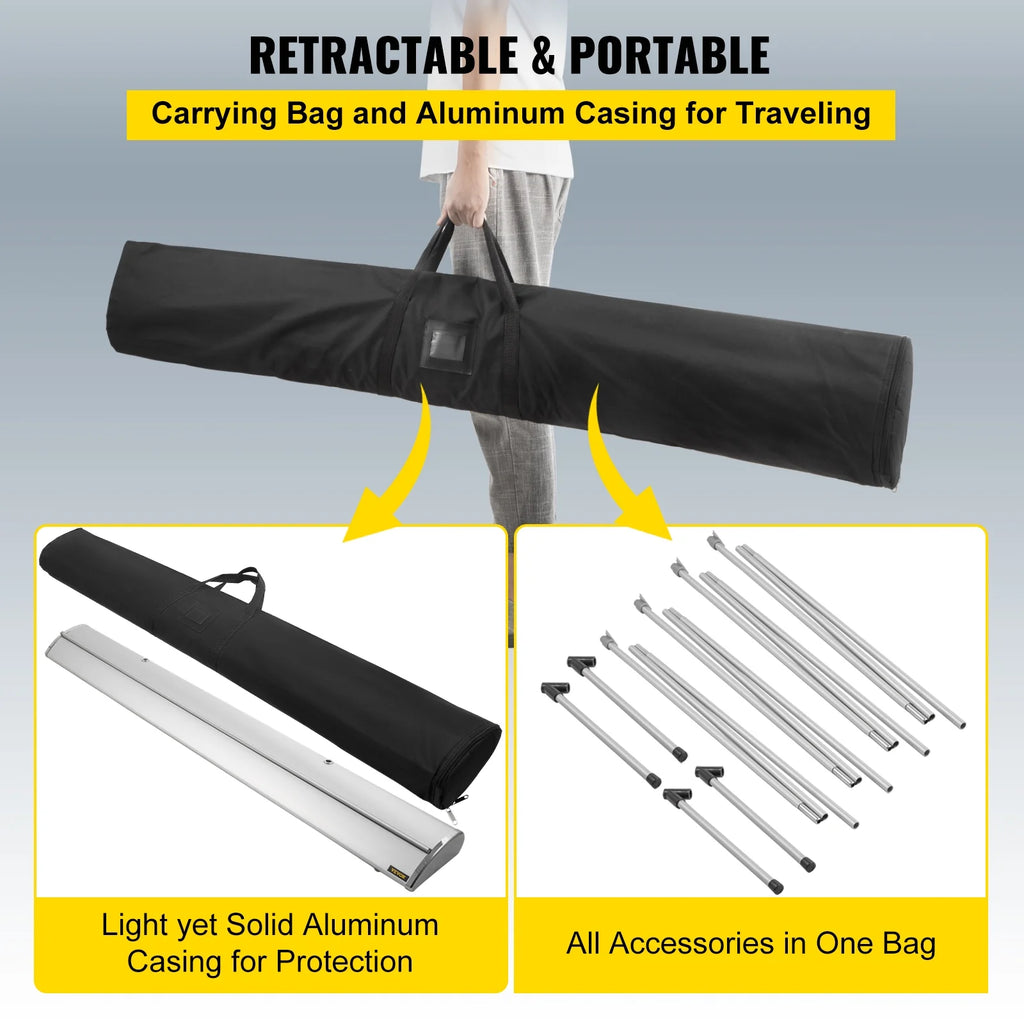 120" 16:9 Manual Pull Up Projector Screen D6066