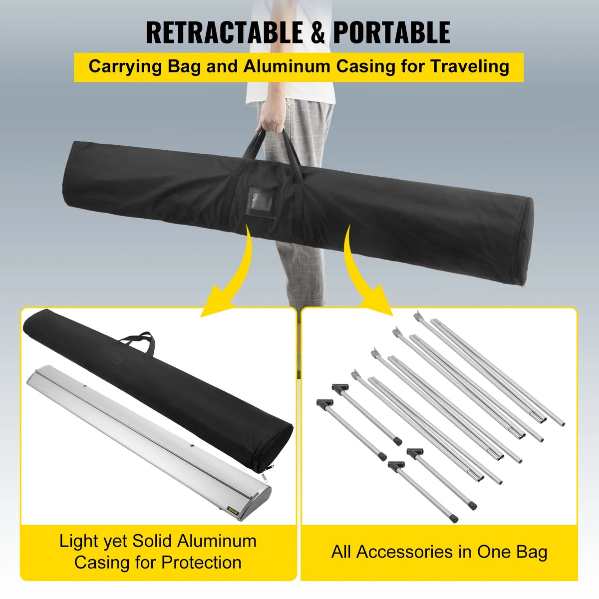 120" 16:9 Manual Pull Up Projector Screen D6066