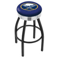 Black Wrinkle Swivel Bar Stool with Chrome C51175