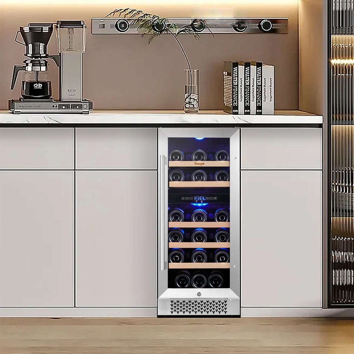15 Bottle Dual Zone Wine Cooler Refrigerator O46829