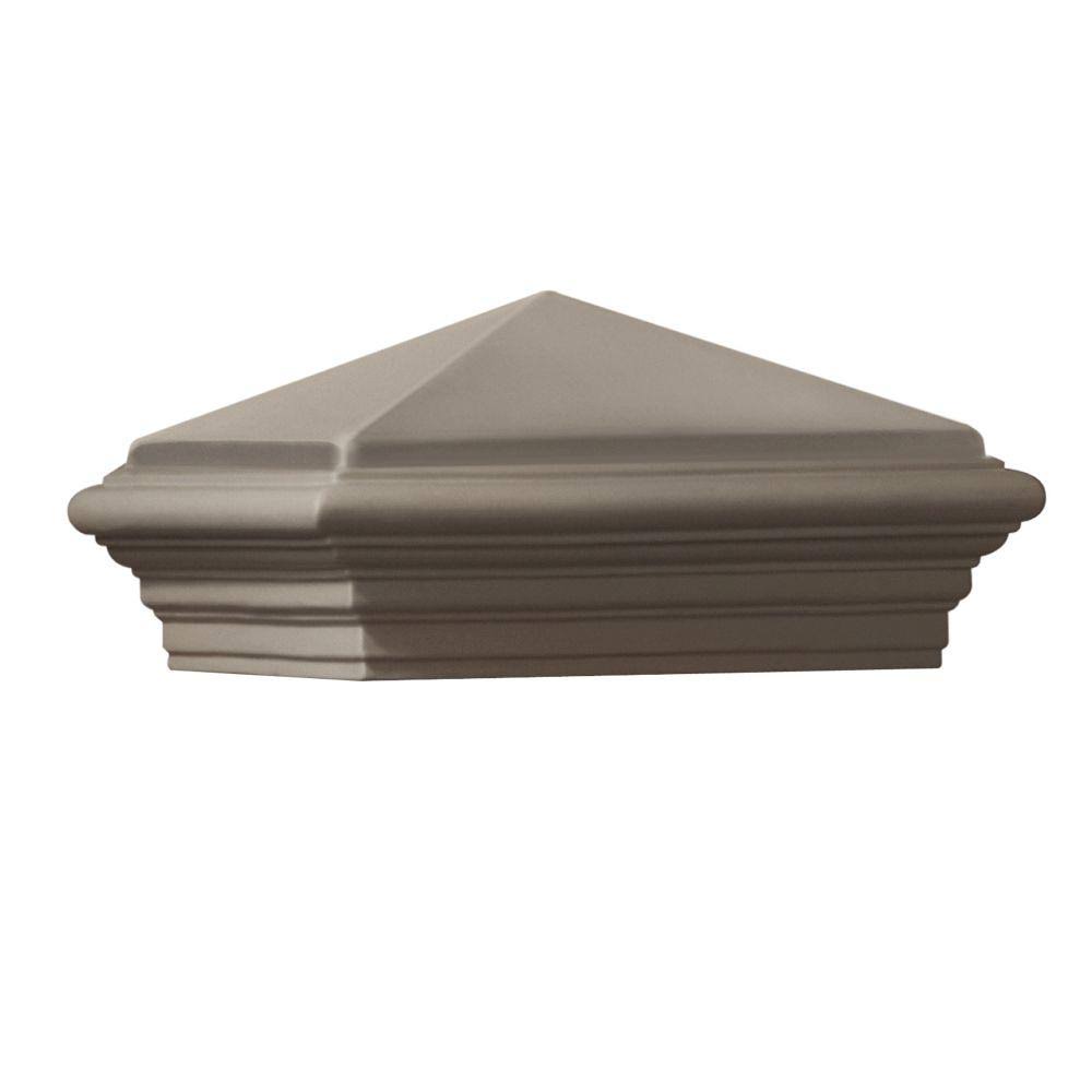 Gray Cast Stone Square Post Cap N69092
