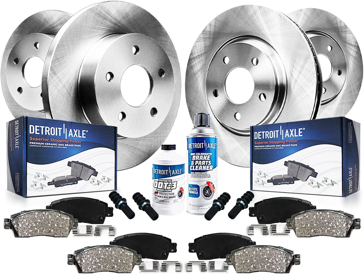 FRONT & REAR Disc Brake Rotors & Ceramic Brake Pads 10pc Set M3546