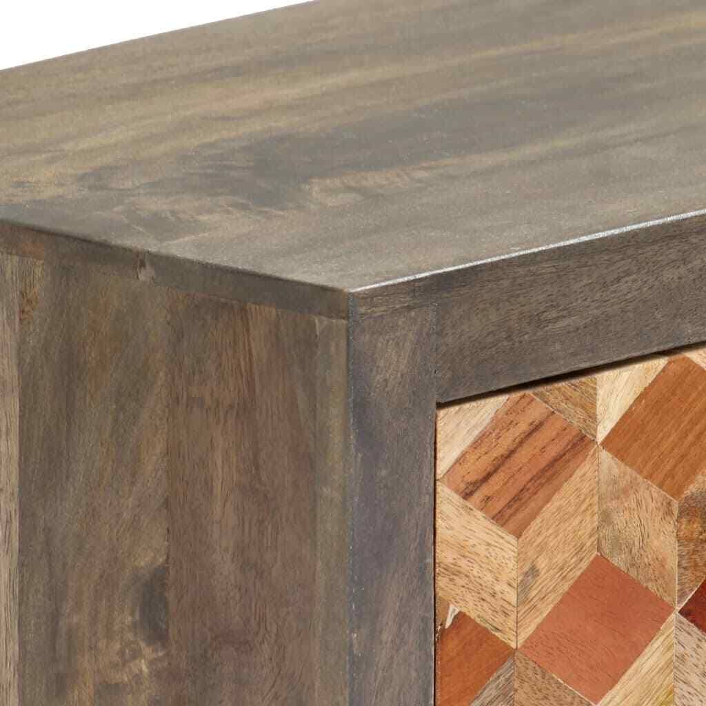 Gray Solid Mango Wood TV Cabinet Q91209