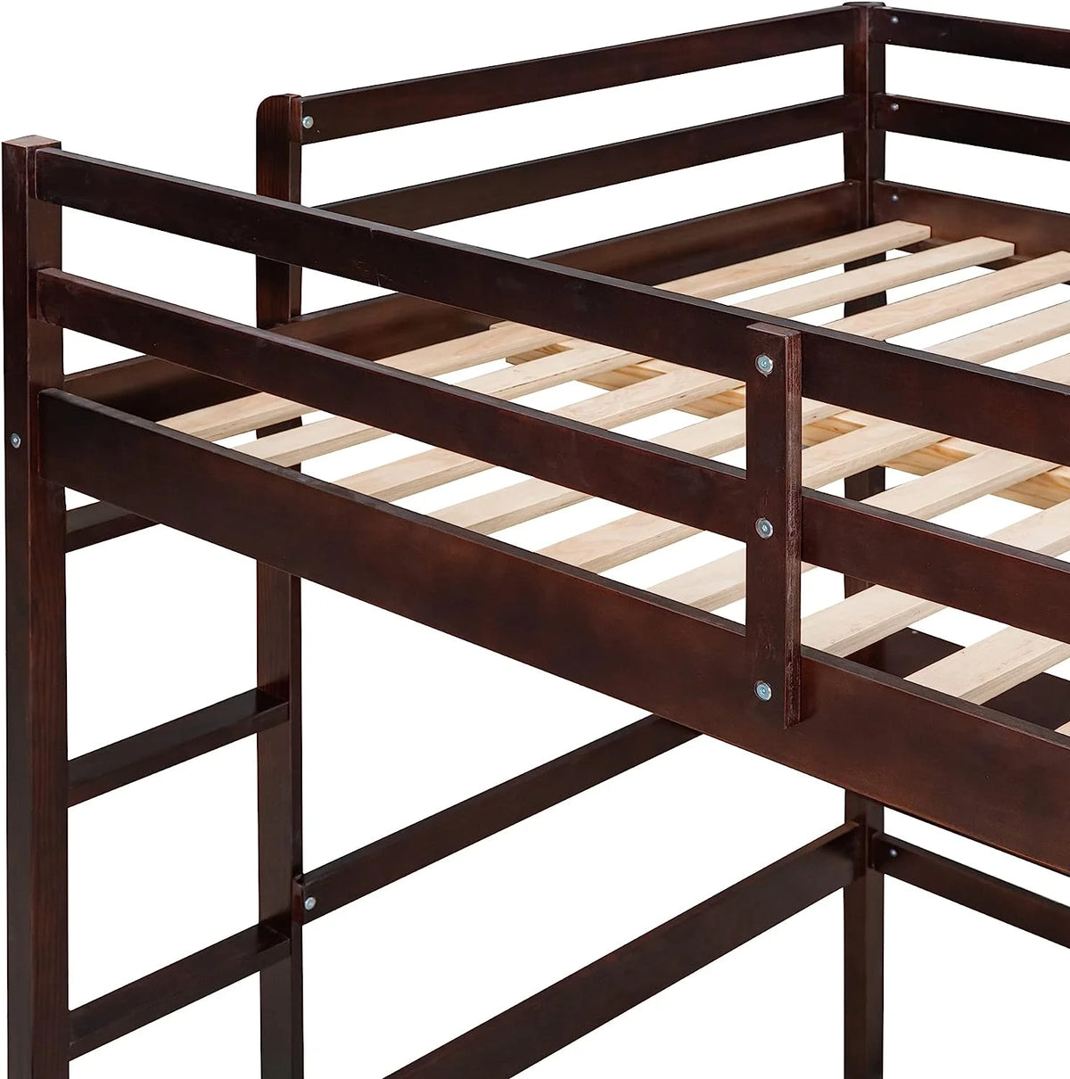 Twin Size Loft Bed with Desk 2 Drawers Cabinet and Writing Board U224