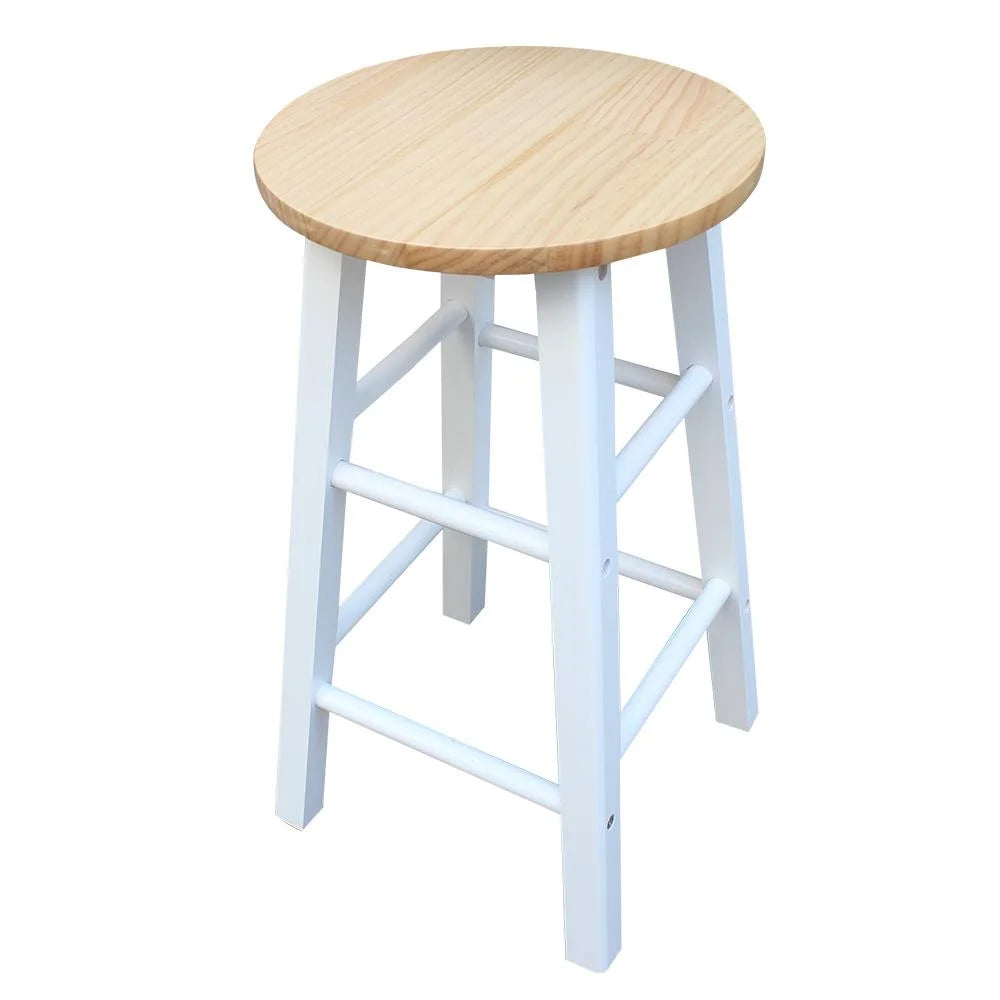 Folding Kitchen Cart Island Trolley with 2 Stools M59064