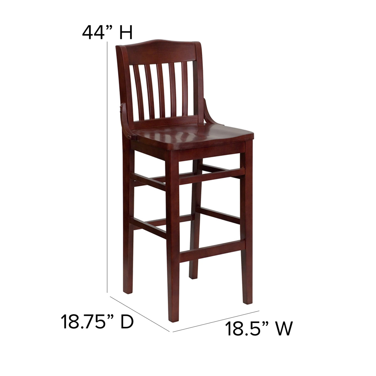 Mahogany Wood Barstool R45619
