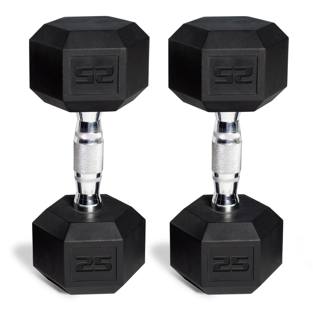 150lb Rubber Hex Dumbbell Set I77814