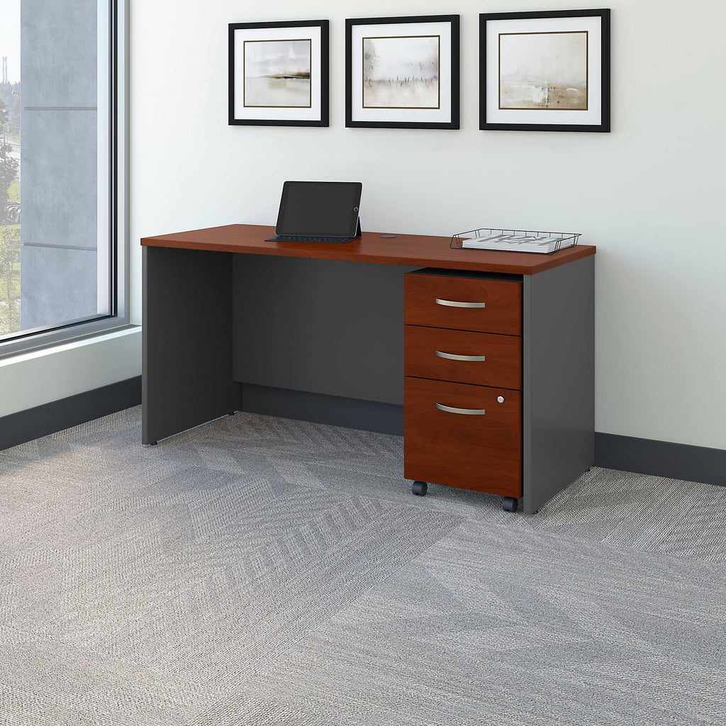 60W x 24d Office Desk with Mobile File Cabinet G6284