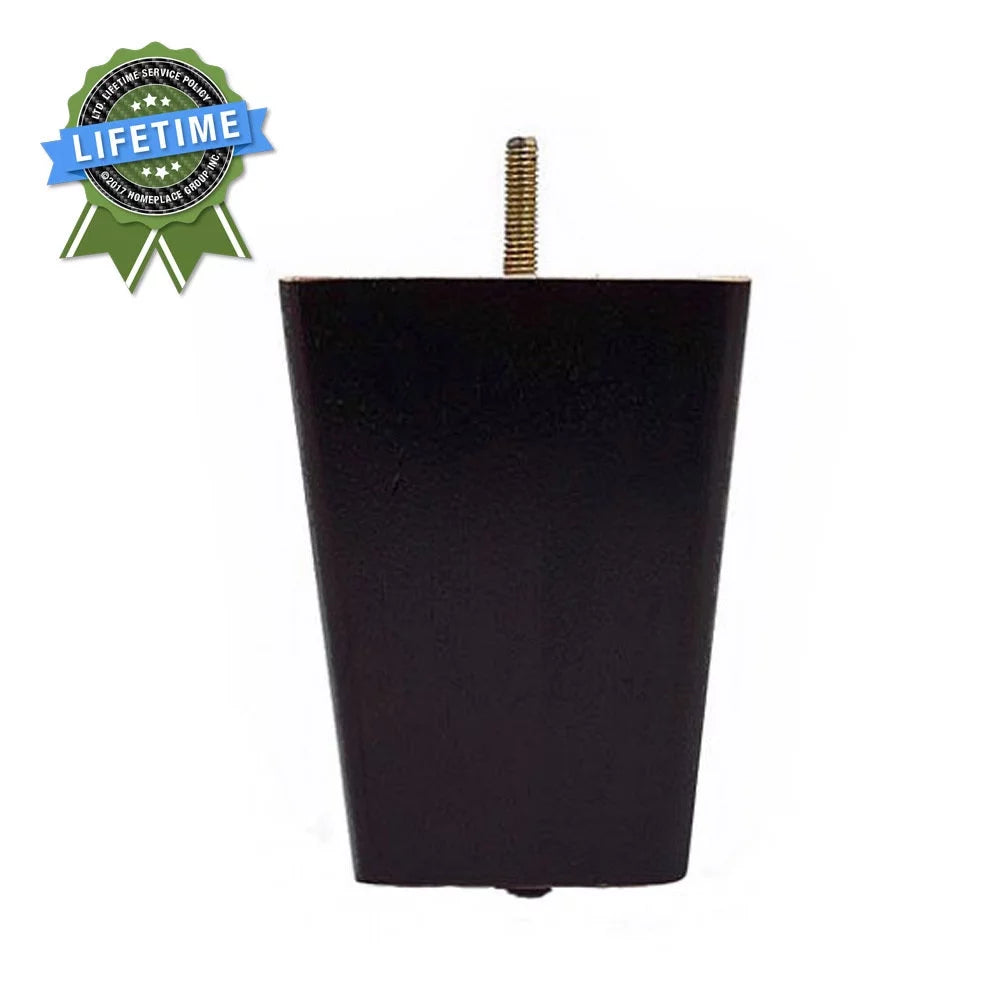 5" Dark Finish Square Tapered Wooden Sofa Leg, Set of 4 C49660