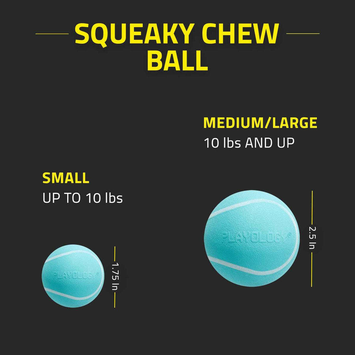 Squeaky Chew Ball Dog Toy F37564