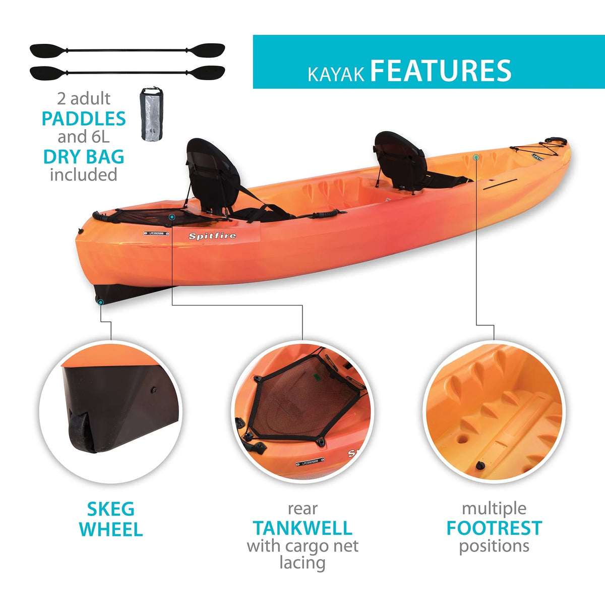 Lime Green Tandem Kayak V709