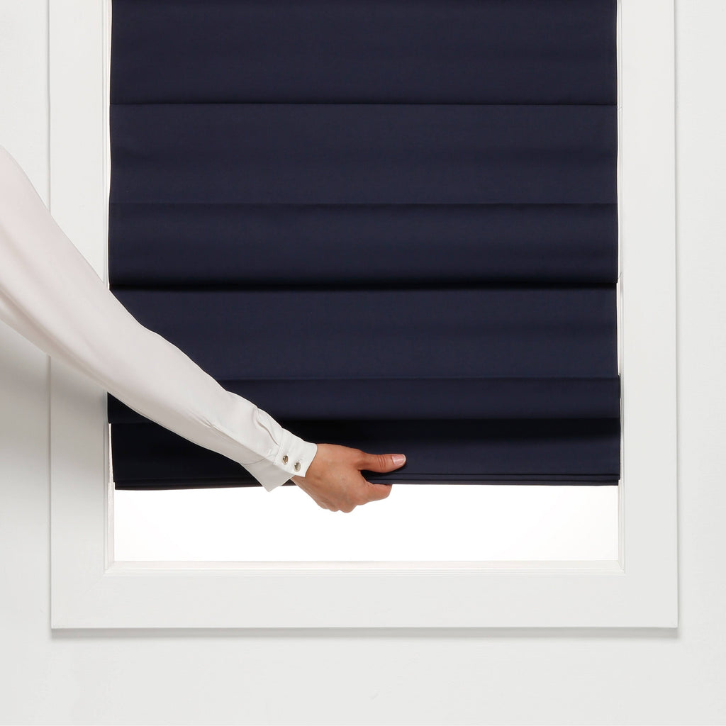 Navy Insulating Cordless Roman Shade U35107