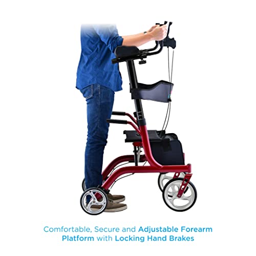 Blue Upright Rollator Walker with Forearm Platform B188503