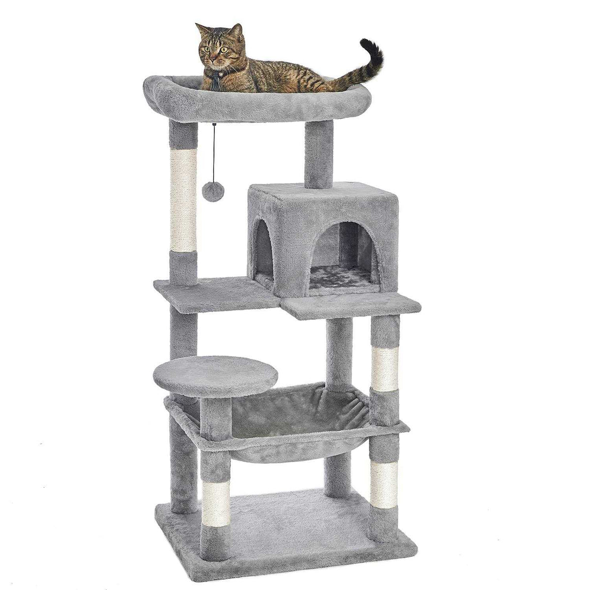 46.5 inches Multi-Level Cat Tree with Scratching Posts E57347
