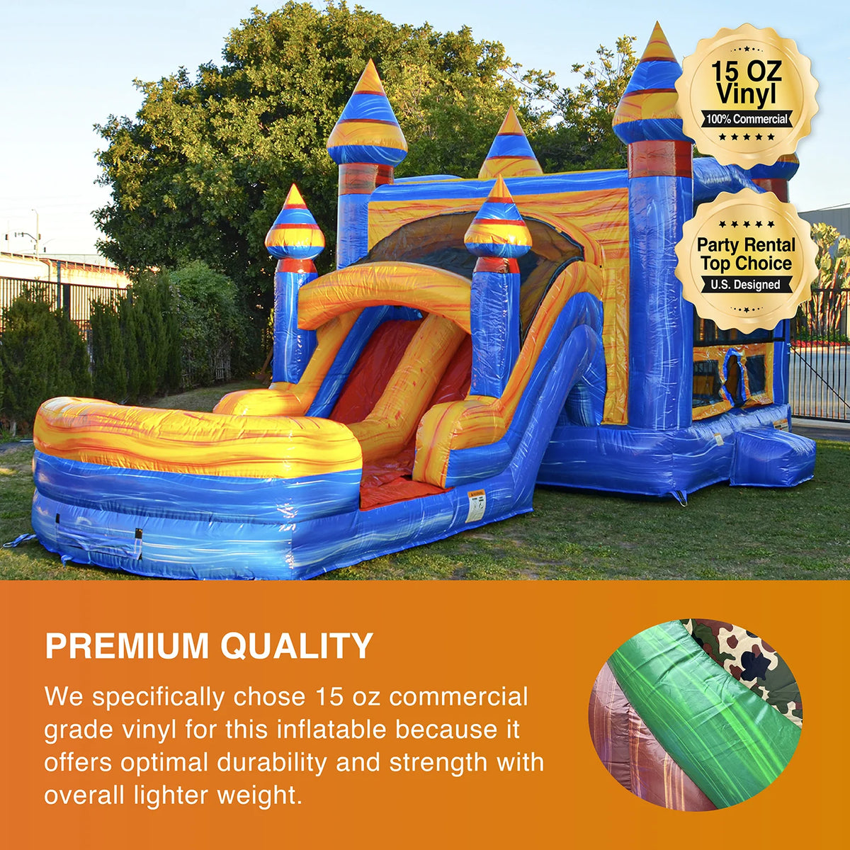 Inflatable Bounce with Two Slides B2829