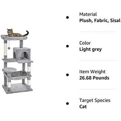 46.5 inches Multi-Level Cat Tree with Scratching Posts E57347