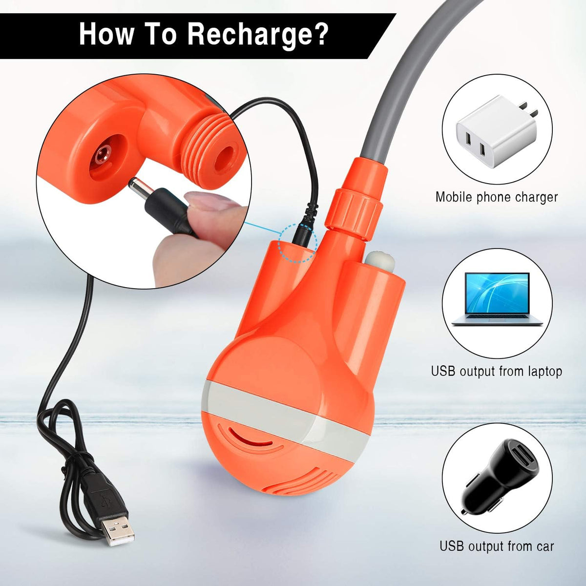 Portable Rechargeable Electric Camping Shower Pump Z8828