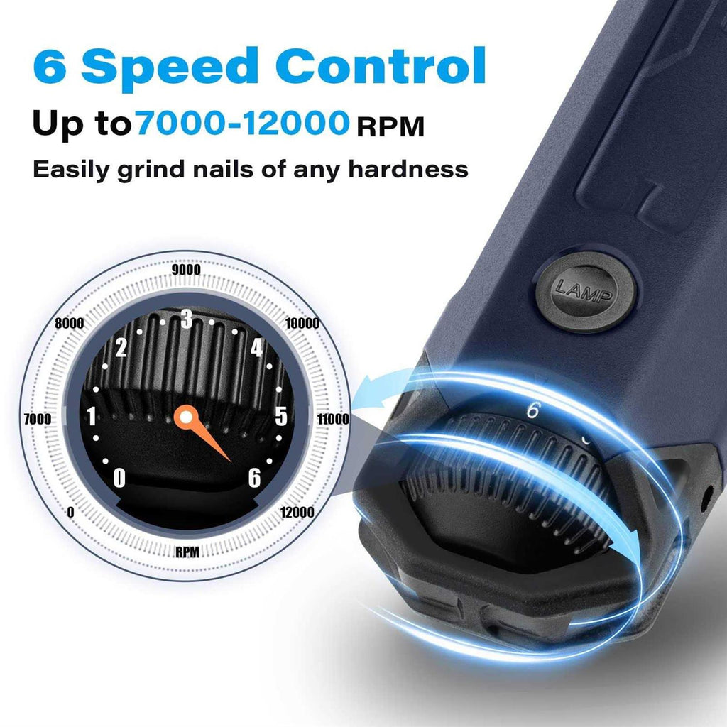 6-Speed Rechargeable Electric Dog Nail Grinder B1154